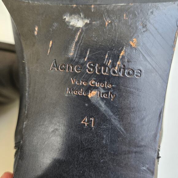 Acne Studios The Jensen Black Leather Chelsea Boot, Size EU 41 - US 11 - Picture 9 of 11